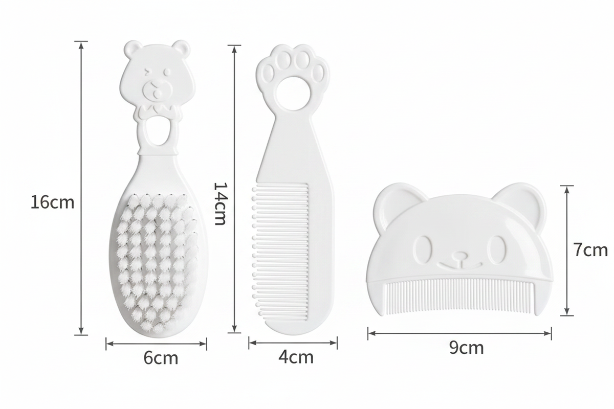 Baby Bear Comb Set – Dimensions